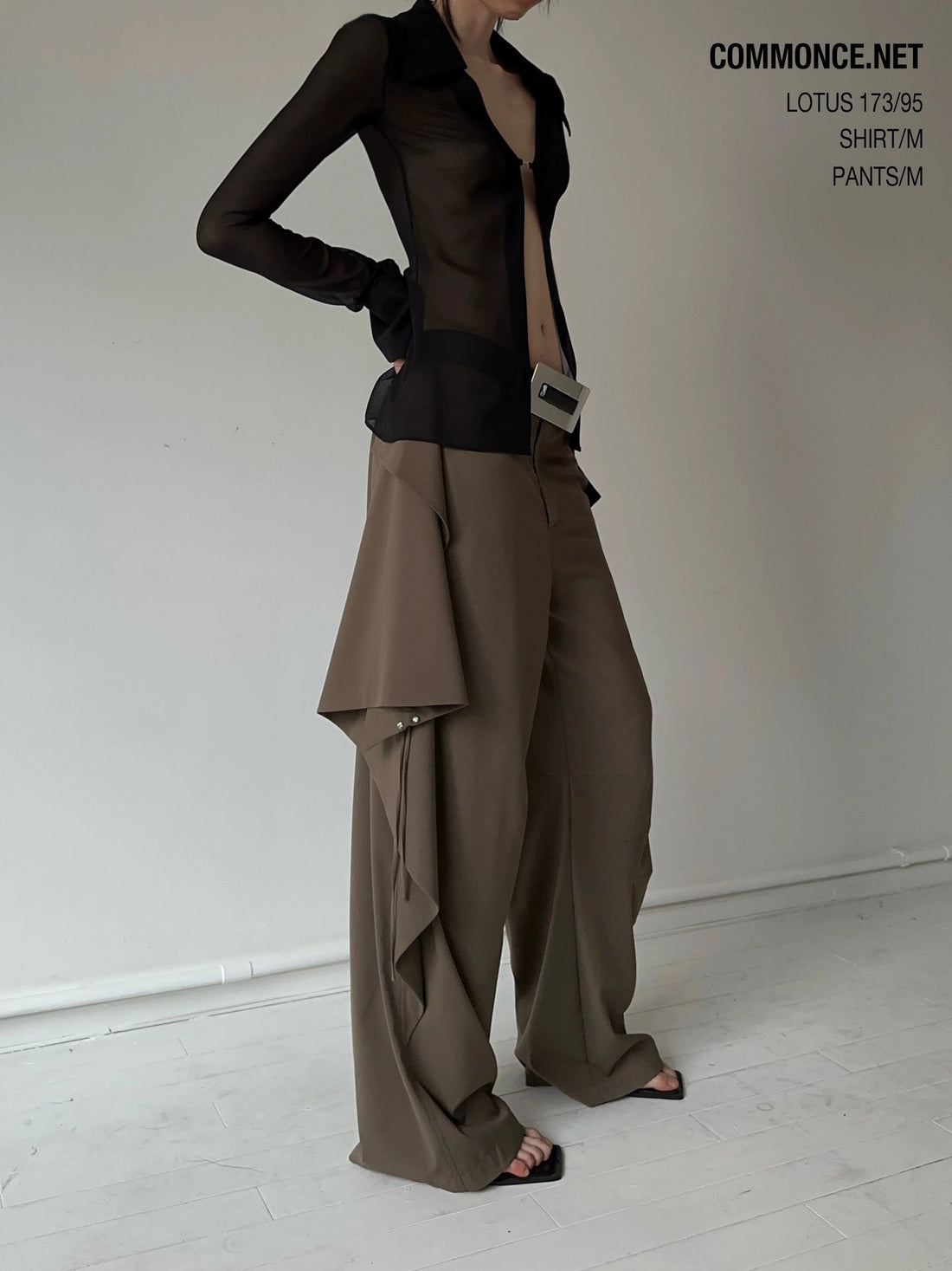 Multi Way Foldable Waistband Wide Leg Trousers