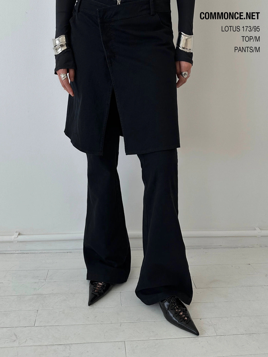 Washed Faux Two Piece Casual Pants With Vintage Fade And Relaxed Fit