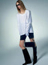commonce.net Detachable Asymmetrical Wide Collar T-shirt