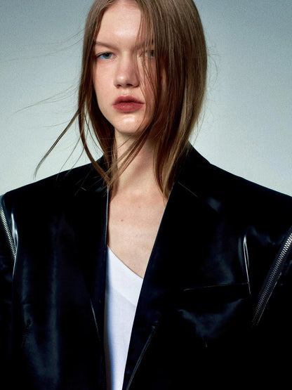 Detachable Asymmetrical Wide Collar T-shirt