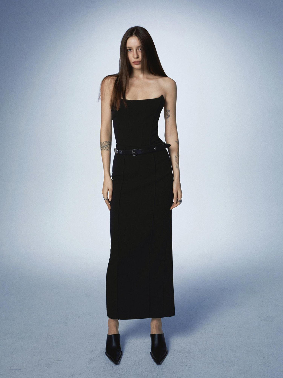 commonce.net Strapless Boned Gown with Short Coat Set