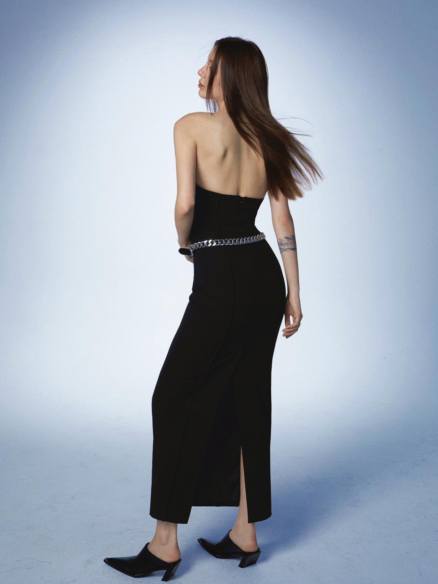 commonce.net Strapless Boned Gown with Short Coat Set