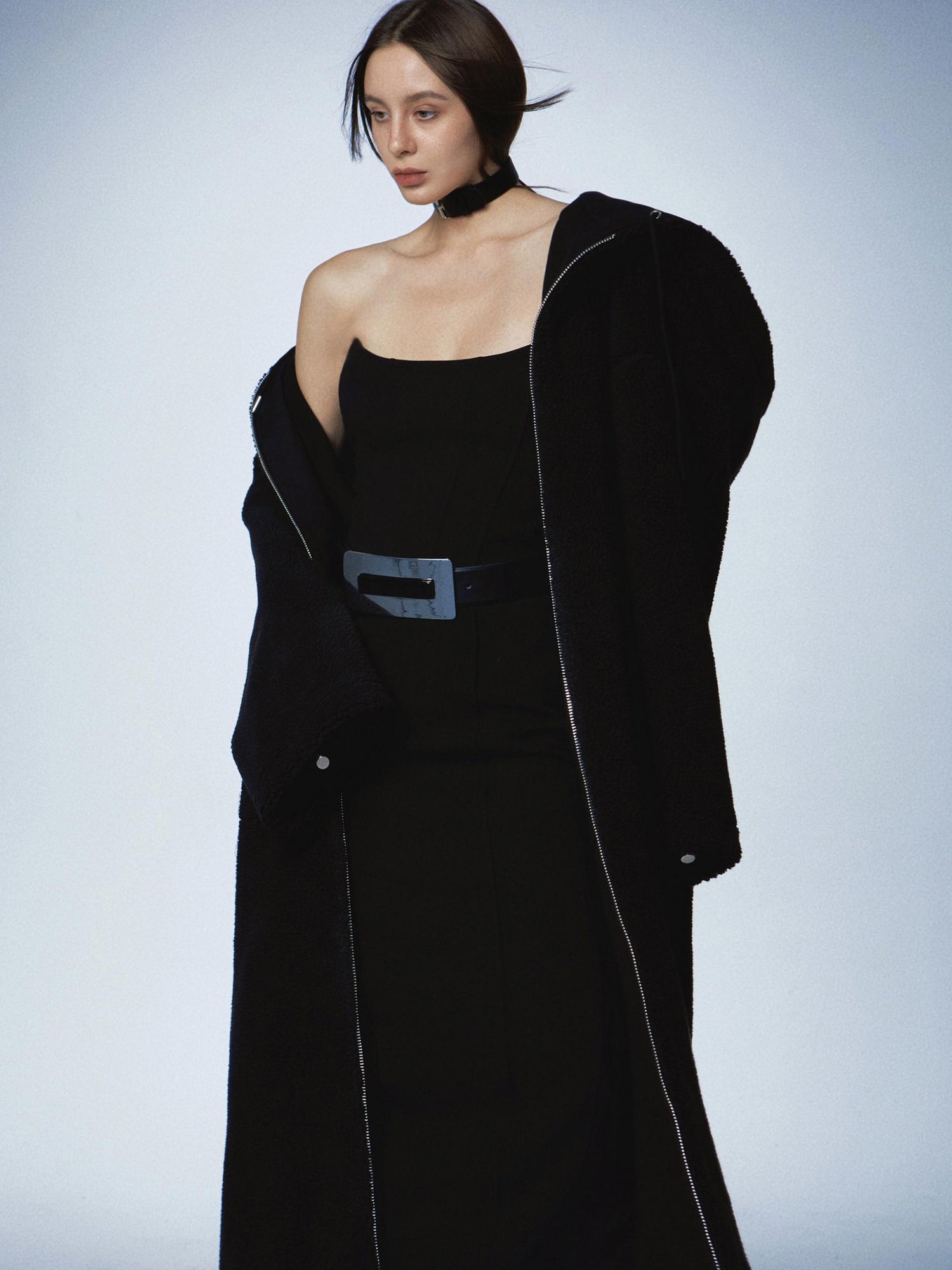 commonce.net Strapless Boned Gown with Short Coat Set