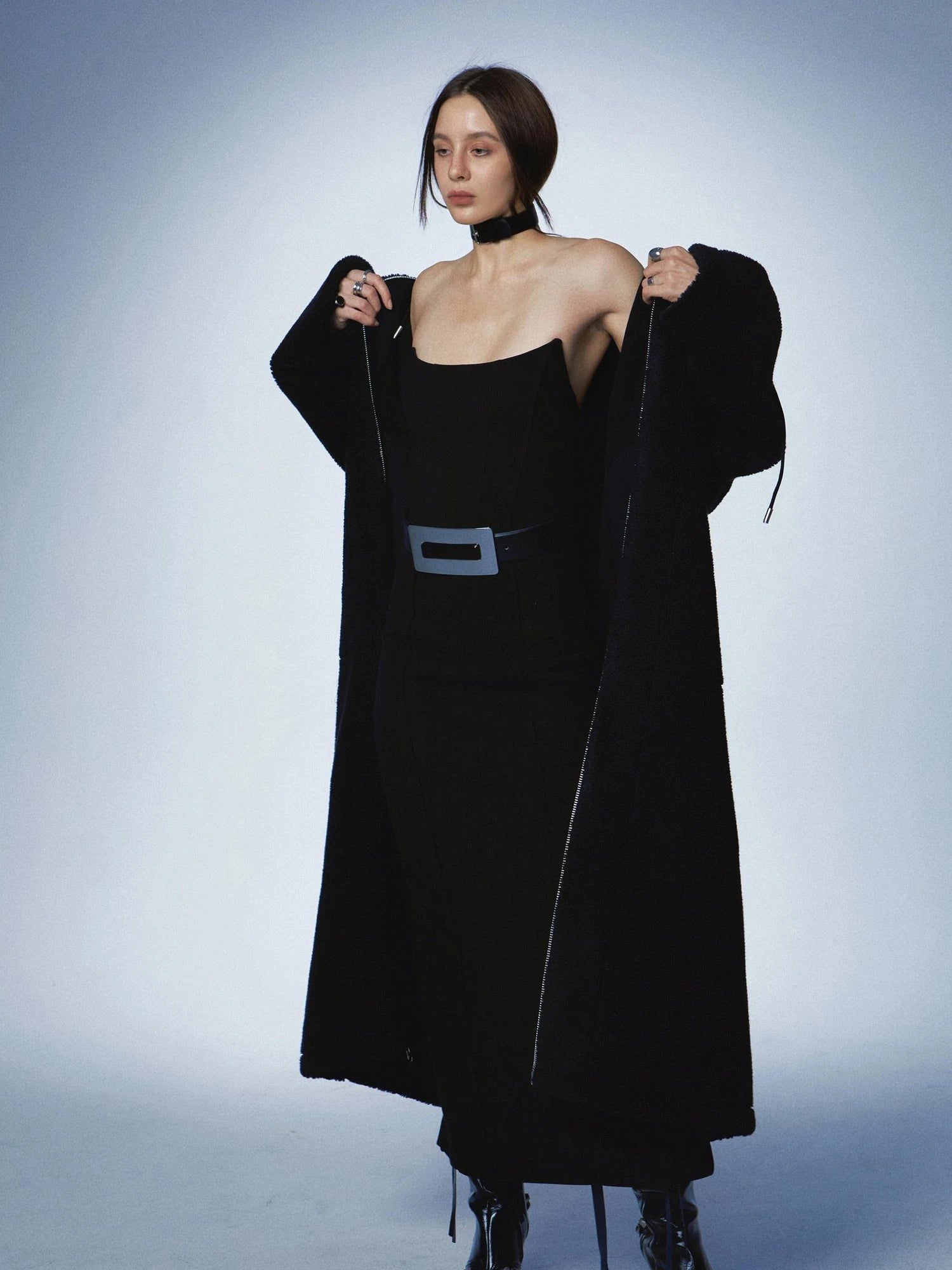 Strapless Boned Gown with Short Coat Set