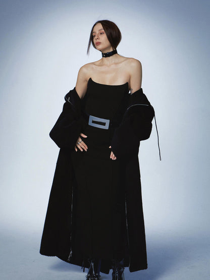 commonce.net Strapless Boned Gown with Short Coat Set