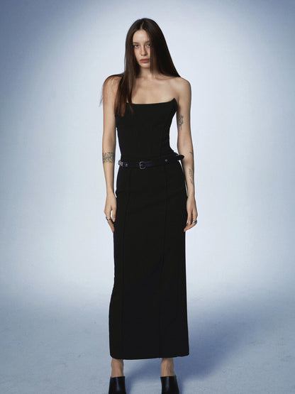 commonce.net Strapless Boned Gown with Short Coat Set
