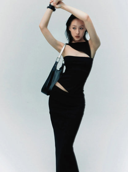 Two Way Spliced Hollow Cut Out Tube Top