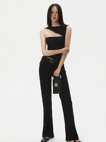 Two Way Spliced Hollow Cut Out Tube Top