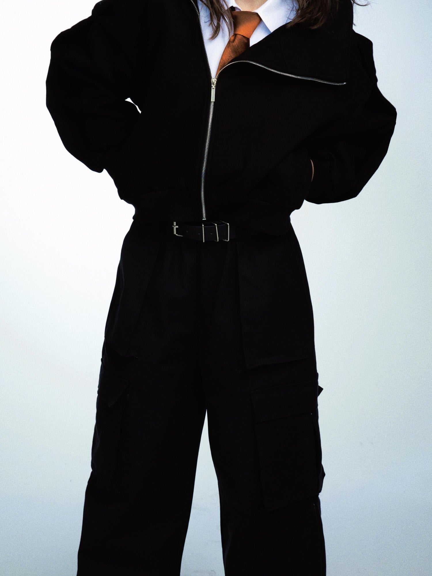commonce.net Wide Leg Drawstring Cargo Pants With Adjustable Hem