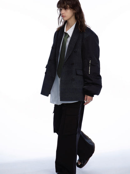 commonce.net Wide Leg Drawstring Cargo Pants With Adjustable Hem