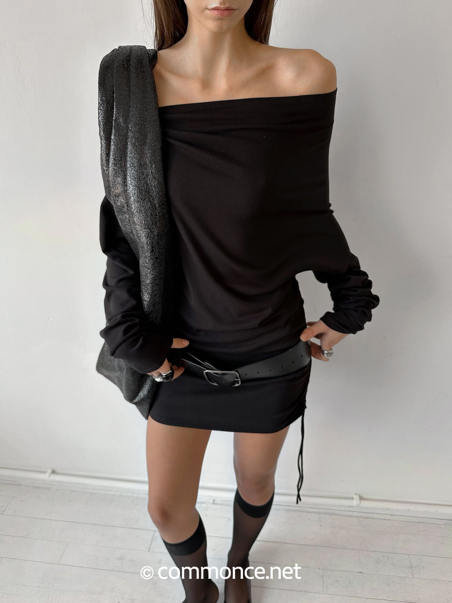 commonce_net_Asymmetric_Ruched_Drawstring_Women&