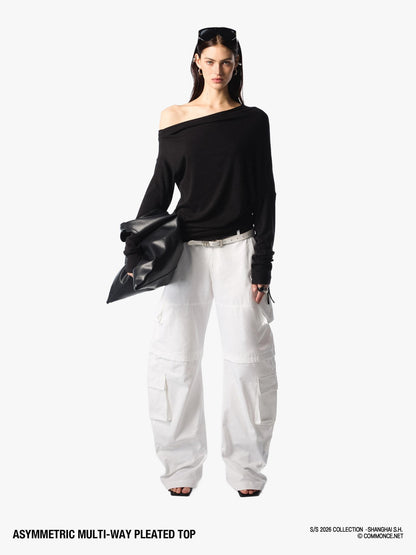 commonce net Asymmetric Ruched Drawstring Women&