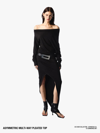 commonce net Asymmetric Ruched Drawstring Women&