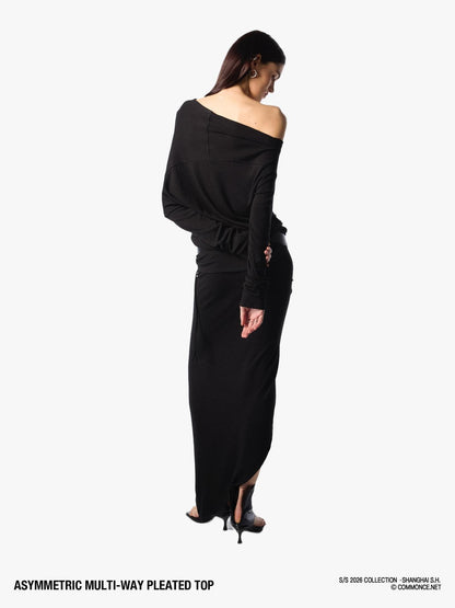 commonce net Asymmetric Ruched Drawstring Women&