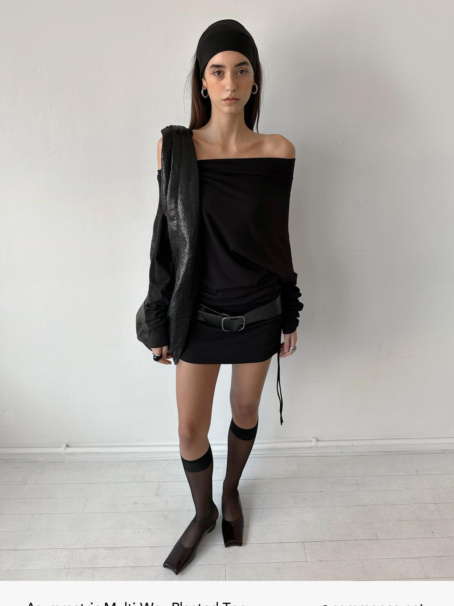 commonce net Asymmetric Ruched Drawstring Women&