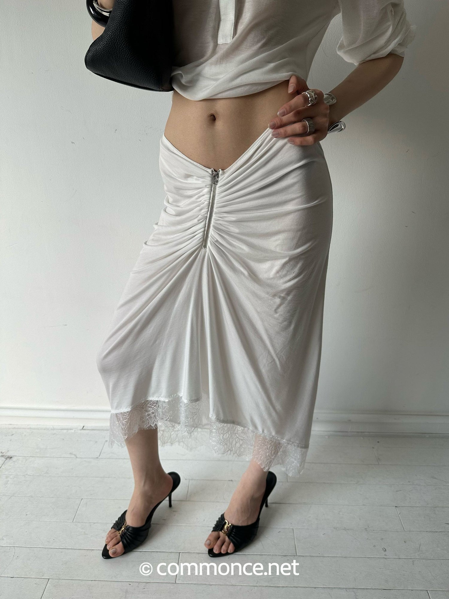 commonce_net_Asymmetrical_V_Waist_Ruched_Paneled_Women&