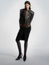 commonce net Back Slit Knit Leggings