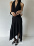 commonce_net_Black_Asymmetrical_3d_Tailored_Irregular_Hem_Women&
