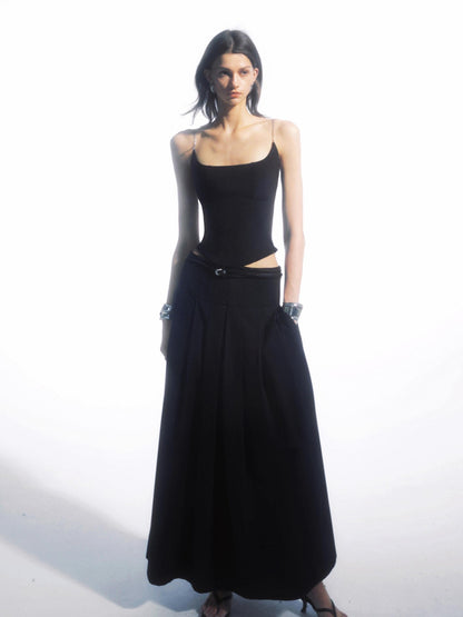 commonce net Black Metal Chain Split Splice Women&