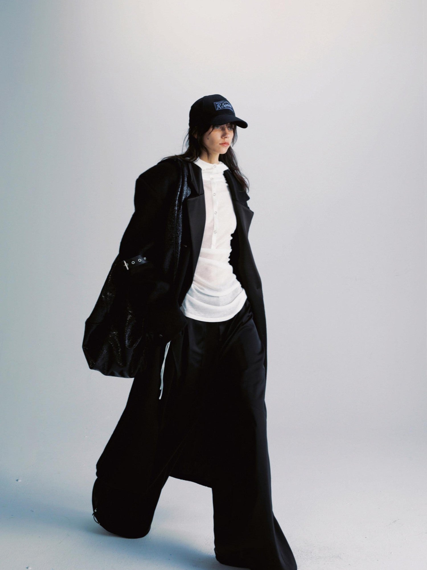 commonce net Black Patchwork Notch Lapel Women&