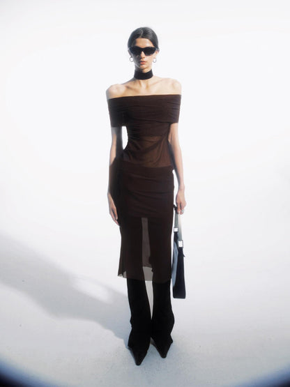 commonce net Black Pleated Patchwork Micro Flare Women&