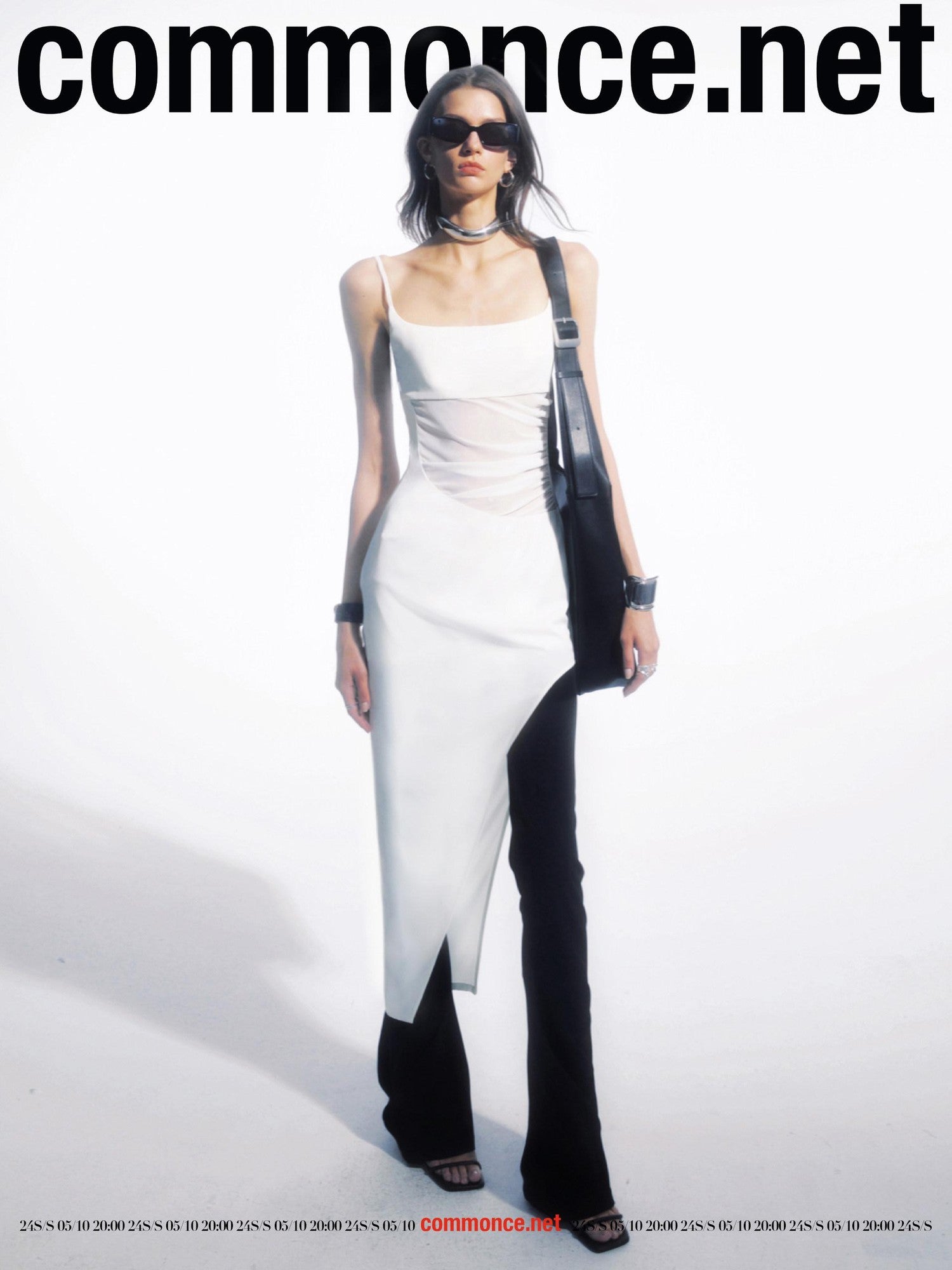 commonce net Black Pleated Patchwork Micro Flare Women&