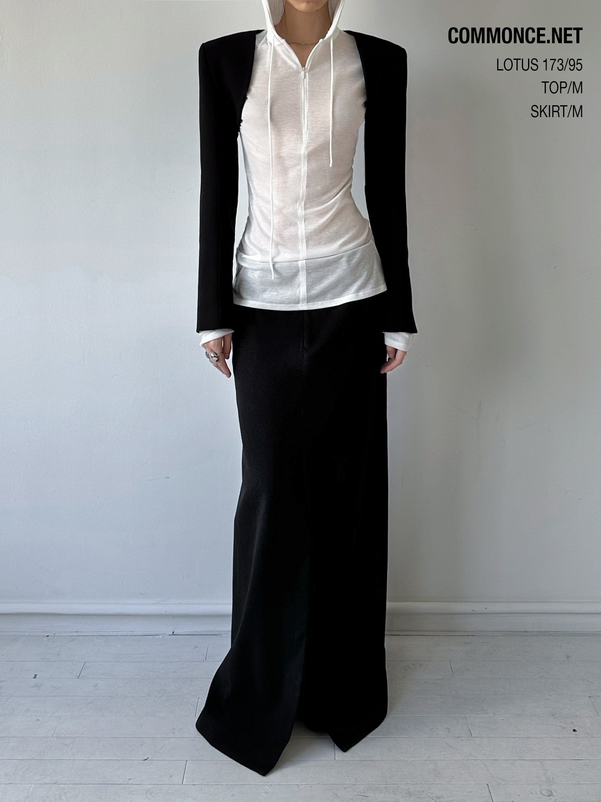 commonce_net_Brushed_A_Line_Slit_Adjustable_Waist_Women&