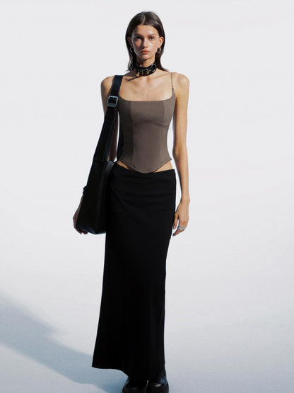 commonce net Chain Split Strap Top