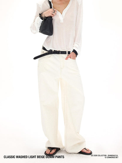 commonce net Classic Washed Off White Natural Waist Women&