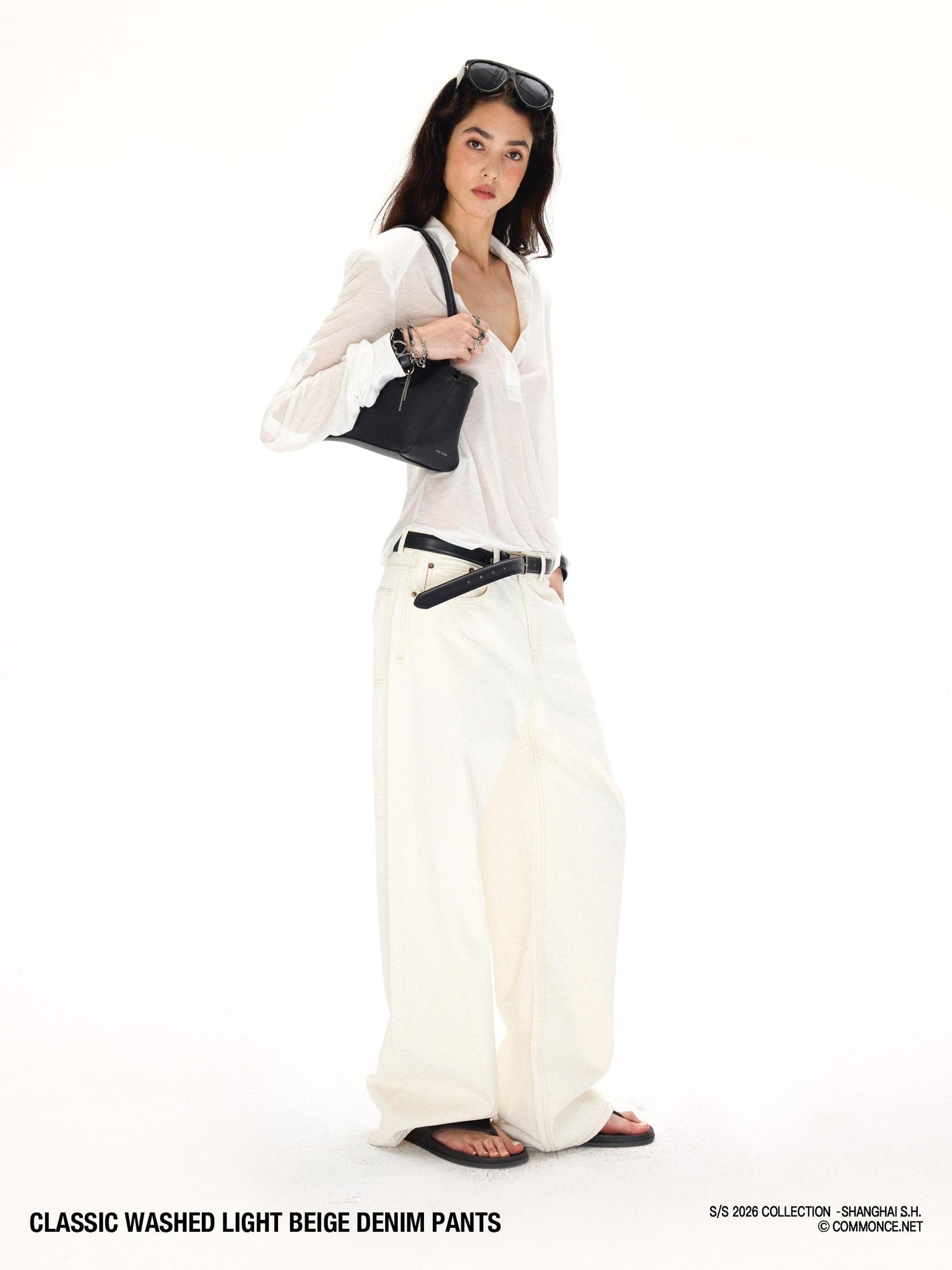 commonce net Classic Washed Off White Natural Waist Women&