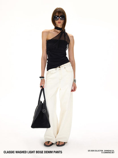 commonce net Classic Washed Off White Natural Waist Women&