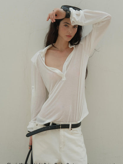 commonce net Classic Washed Off White Natural Waist Women&