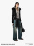 commonce_net_Coffee_Detachable_Fur_Collar_Diagonal_Zipper_Short_Women&