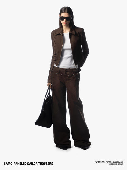 commonce net Dark Army Green Camo Patchwork Sailor Women&