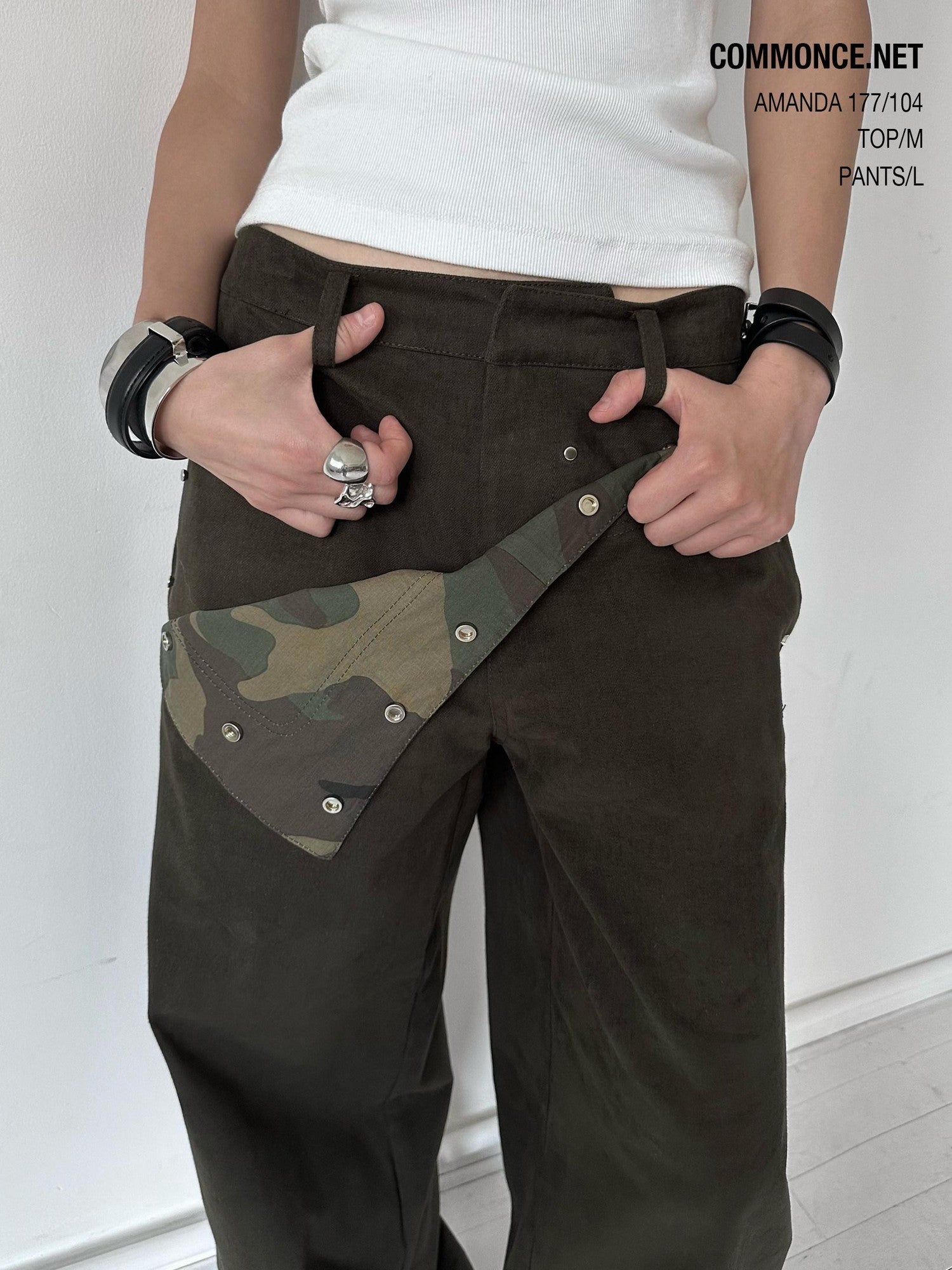 commonce net Dark Army Green Camo Patchwork Sailor Women&