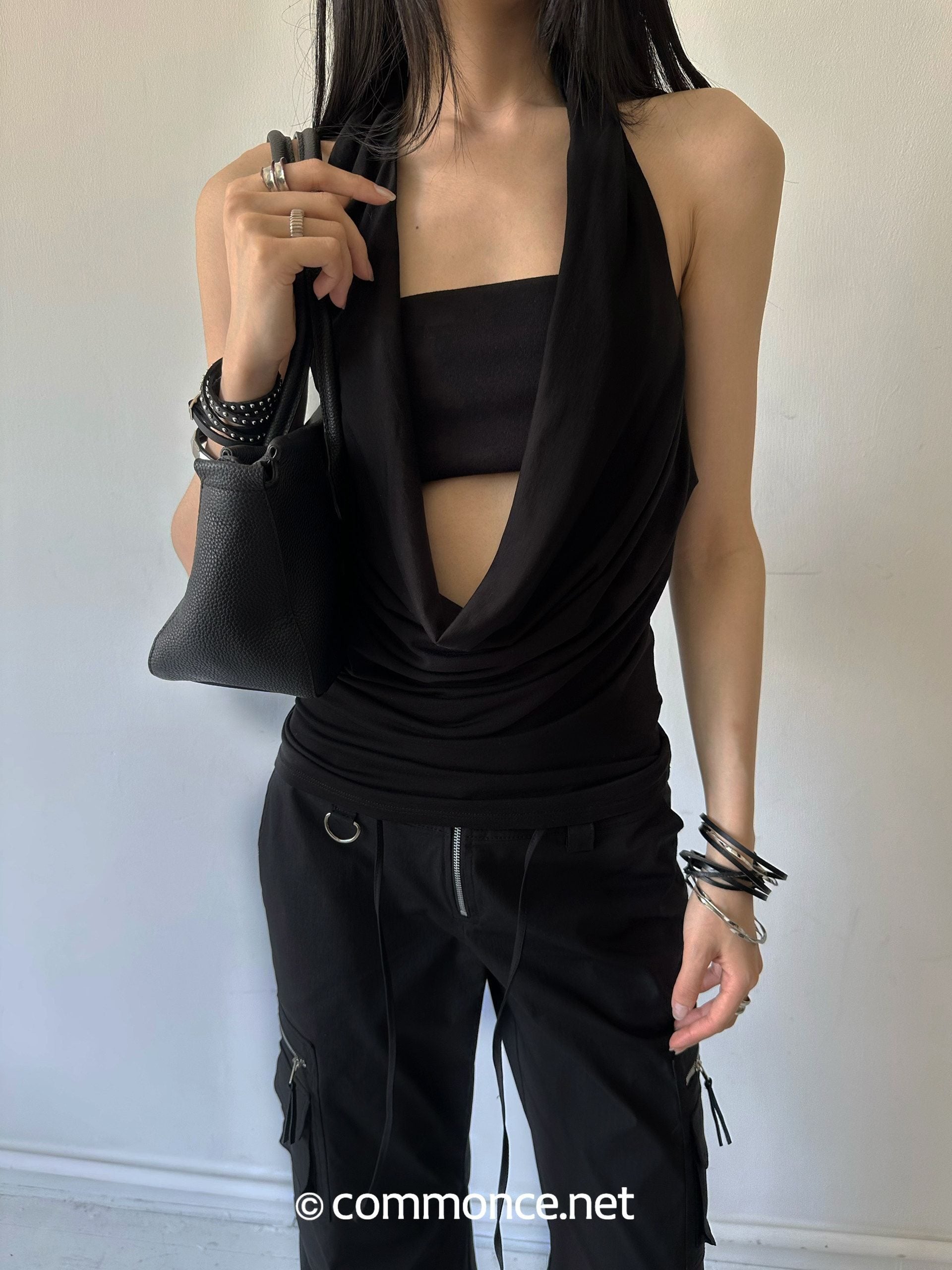 commonce_net_Deep_V_Ruched_Backless_Bandeau_Two_Piece_Women&