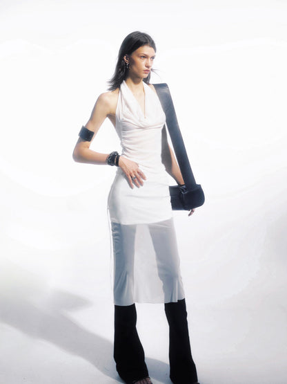 commonce net Draped Asymmetric Flared Pants