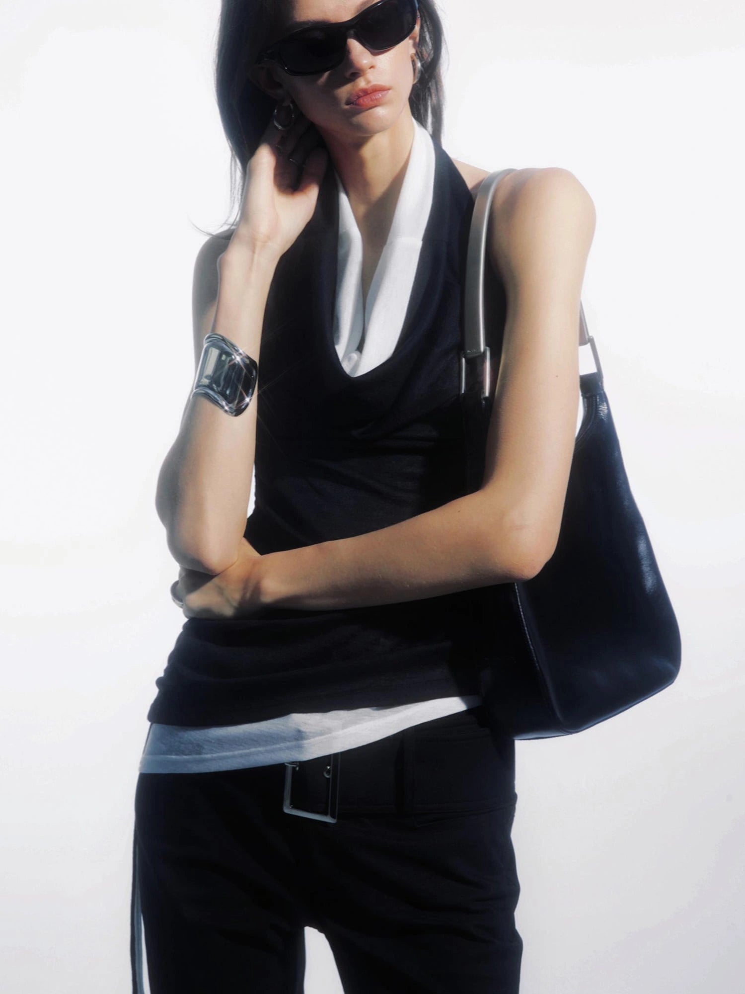 Draped Asymmetrical Detachable Leg Low Rise Cargo Pants