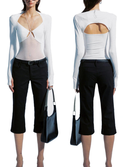 Draped Asymmetrical Detachable Leg Low Rise Cargo Pants