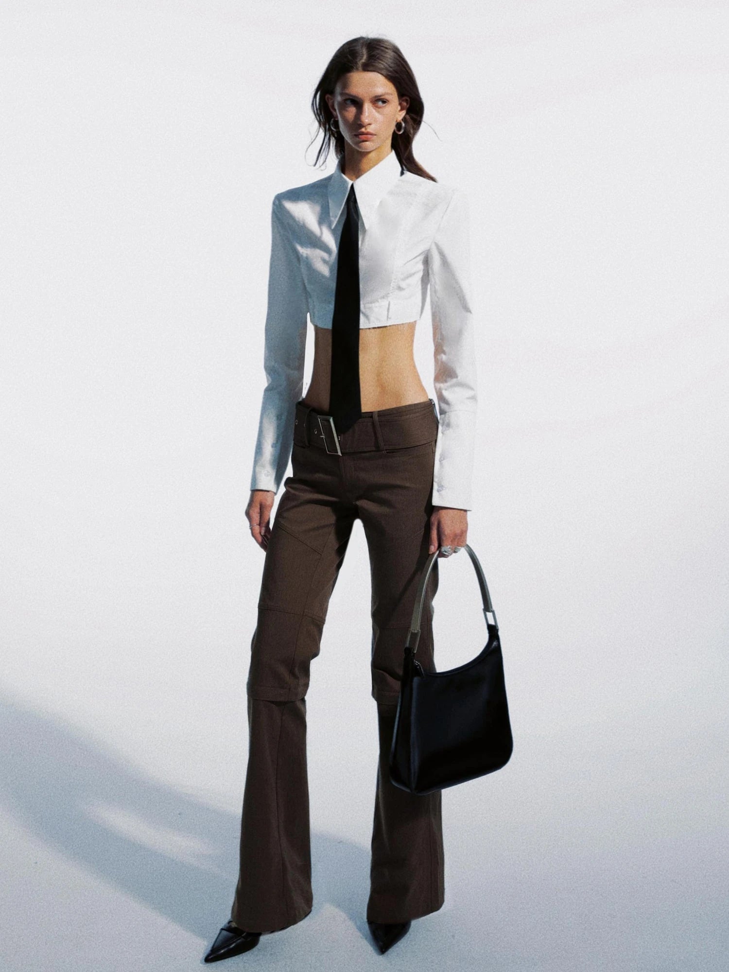 Draped Asymmetrical Detachable Leg Low Rise Cargo Pants