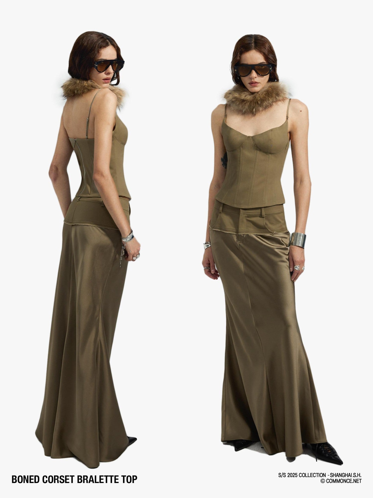 commonce net Frayed Patchwork Micro Fishtail Women&