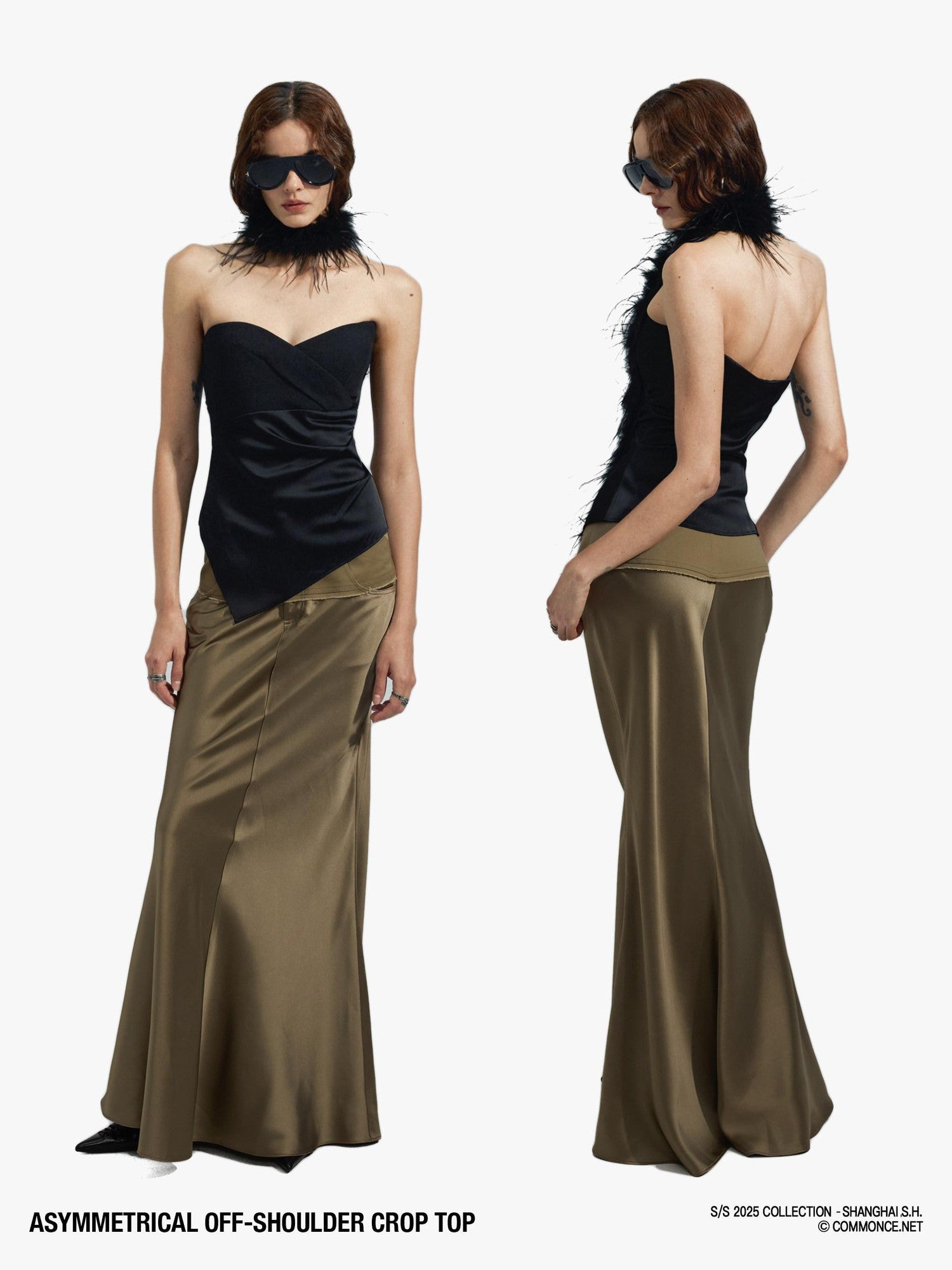 commonce net Frayed Patchwork Micro Fishtail Women&