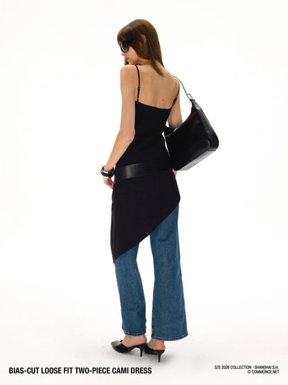 commonce net Gothic Asymmetric Sheer Spaghetti Set Women&