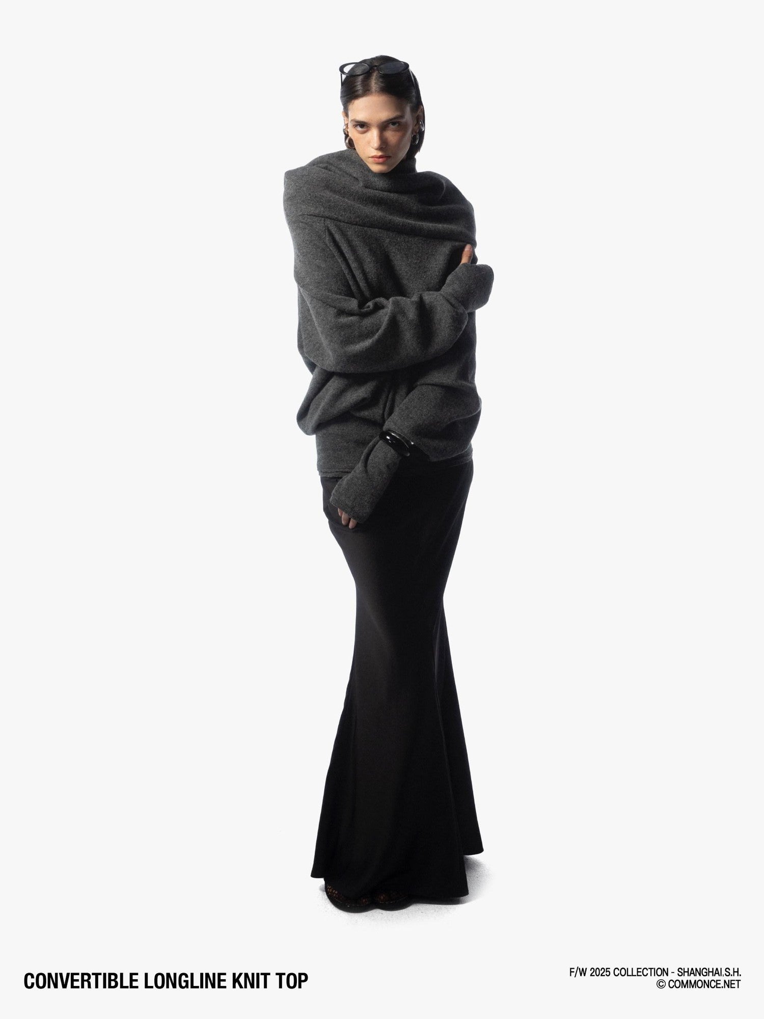 commonce net Longline Versatile High Stacked Collar Women&
