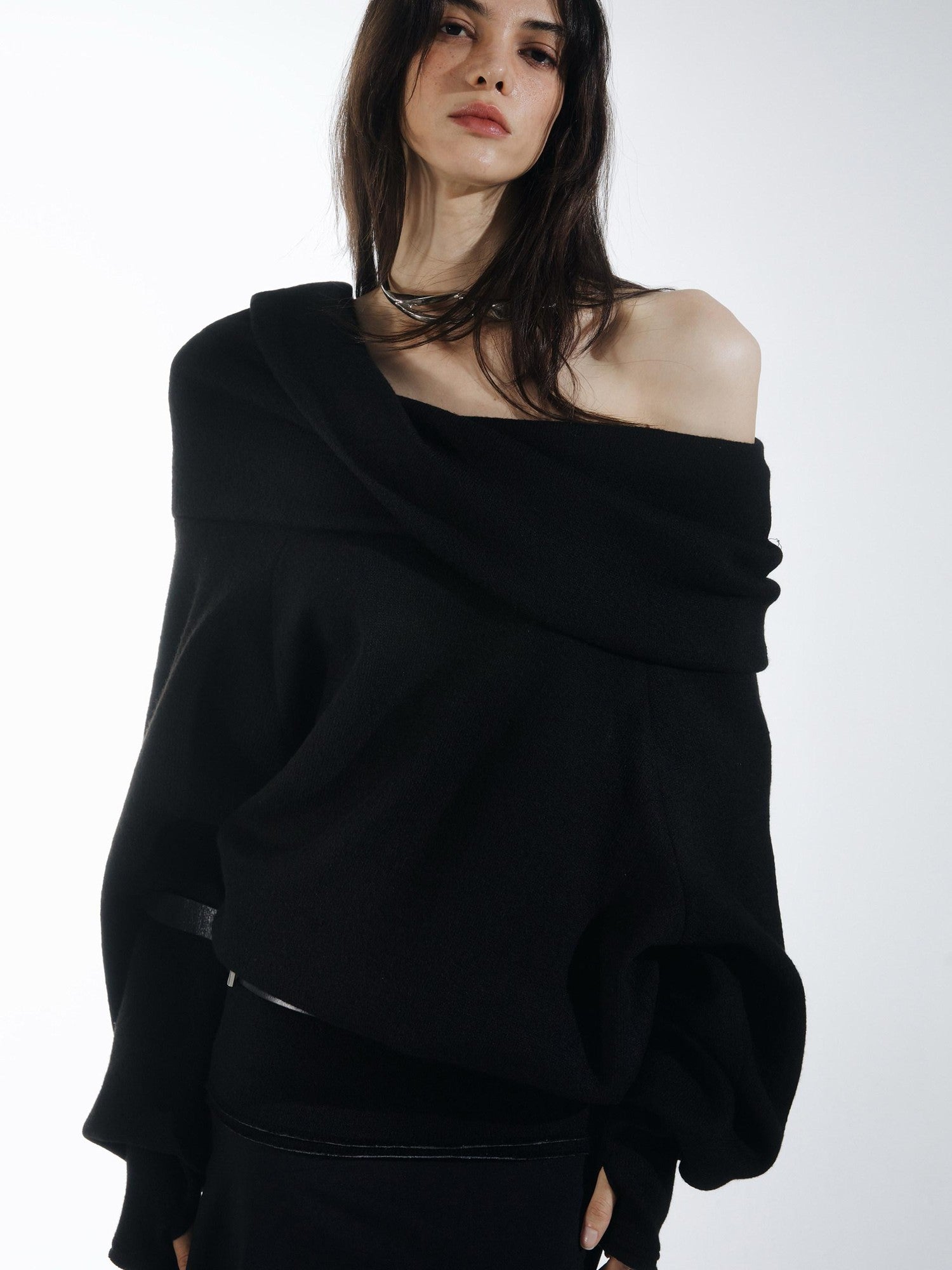 commonce net Longline Versatile High Stacked Collar Women&