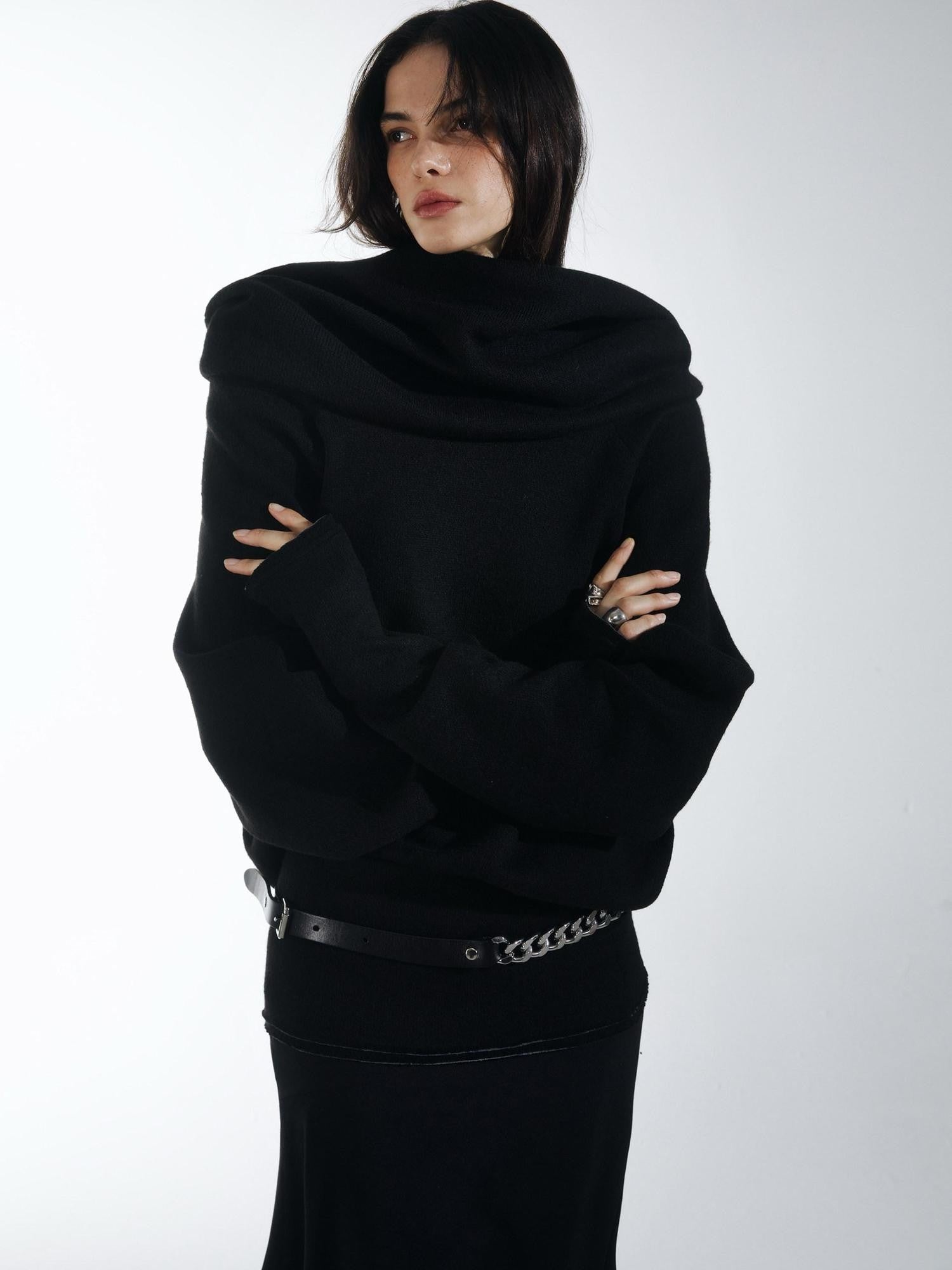commonce net Longline Versatile High Stacked Collar Women&
