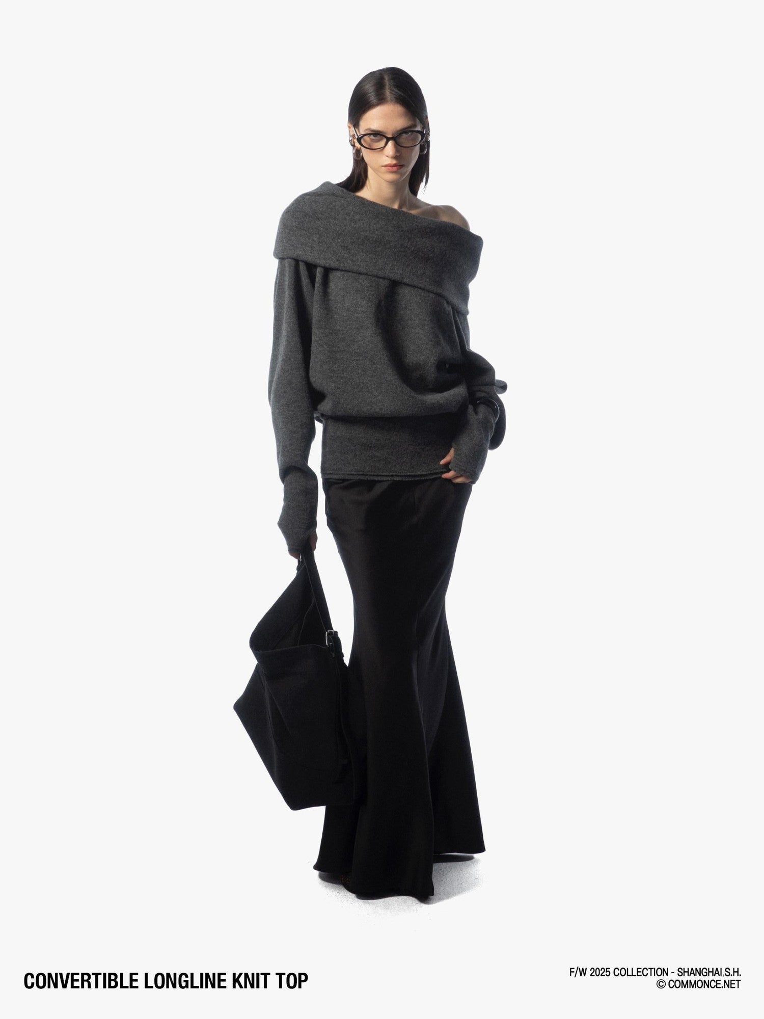 commonce net Longline Versatile High Stacked Collar Women&