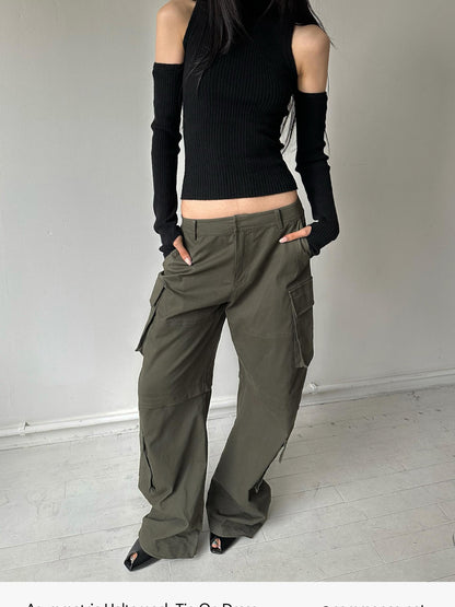 commonce net Multi Pocket Spliced Loose Fit Women&