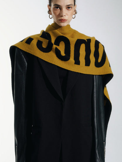 commonce net Mustard Plush Colorblock Logo Women&