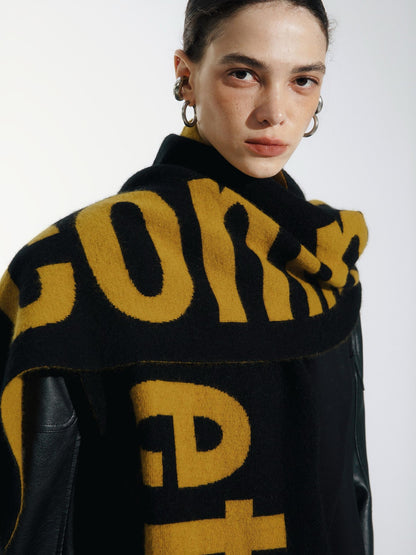 commonce net Mustard Plush Colorblock Logo Women&